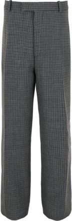 Ferragamo Ferragamo Houndstooth Wool Tailored Trousers