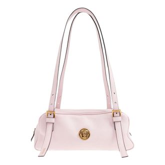 Versace Embl&egrave;me Nappa Bowling Bag - Dames - Tassen - Roze - Maat: ONE Size Zijde