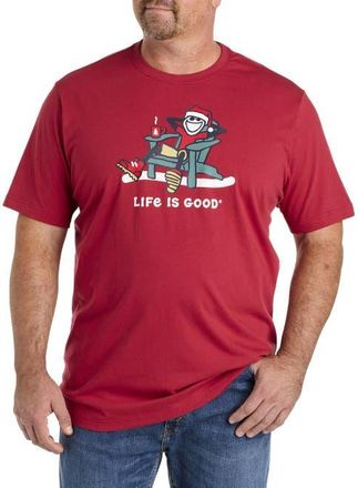 Life is good Big & Tall Santa Graphic Tee in Deep Claret at Nordstrom, Size 4X Big