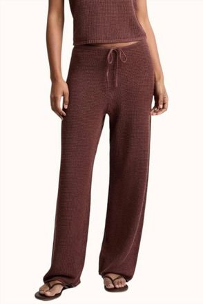 Onia Knit Drawstring Pant In Brown