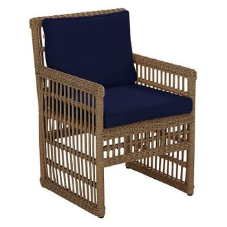 Ballard Designs Suzanne Kasler Harbour Arm Chair 2-Piece Replacement Cushion Set - Canvas Navy - Ballard Designs