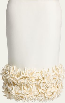 Balenciaga Pointy Flower Midi Pencil Skirt