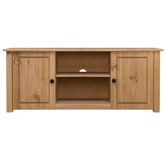 Berkfield Home TV Cabinet 120x40x50 cm Solid Pine Wood Panama Range in Brown | Size: 120 x 40 x 50 cm