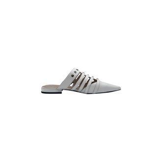Pinko Gianira 17 Sabot Nappa Flats - Dames - Slip ons - Wit - 37 EU - Leer - Schoenen