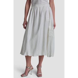 DKNY Bubble Cargo Pull On Midi Skirt in Ivory at Nordstrom, Size X-Large
