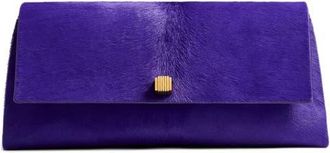 Khaite Audrey Genuine Calf Hair Clutch in Amethyst at Nordstrom