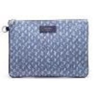 Jimmy Choo London Derek-N JC Monogram Denim Clutch