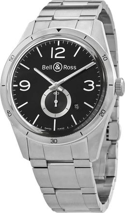 Bell & Ross Vintage Automatic Black Dial Mens Watch BRV123-BS-ST/SST