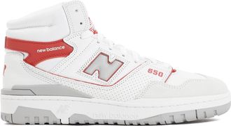 New Balance White Leather 650 Sneakers-Uomo