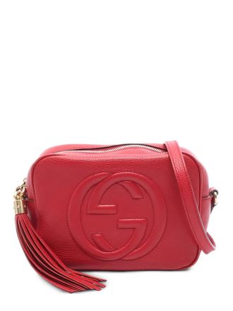 Gucci 2000s Interlocking G leather shoulder bag - Red
