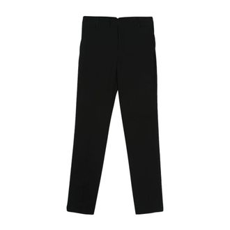 Ami Black Wool Trousers with Dart Detailing