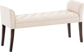 Clp Chaise Longue Cleopatra Tapizado En Tela Crema Antiguo Oscuro