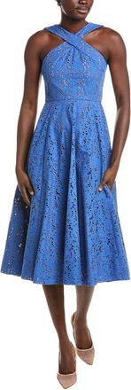 Michael Kors Cross Silk-Blend Midi Dress