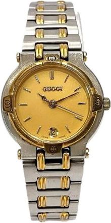 Gucci Pre-owned Watches, female, Yellow, Size: ONE SIZE Pre-owned Stainless Steel Watch 9000L