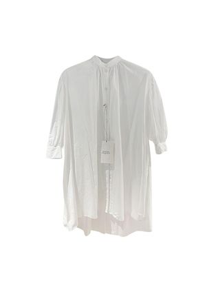 Alexander McQueen White Cotton Shirt Dress Size M
