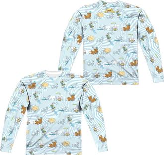 Gildan Animaniacs Experiments (Front/Back Print) Long Sleeve Adult Poly Crew Tee / T-Shirt