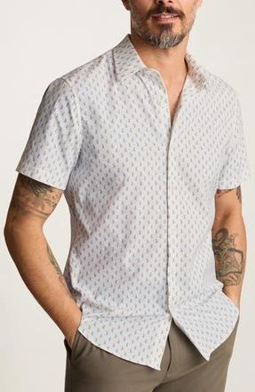 Bonobos Tech Slim Fit Floral Short Sleeve Performance Button-Up Shirt in Casey Floral V2 C29 at Nordstrom Rack, Size Large