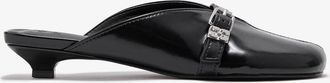 Ganni Sue Kitten Heel Mules in Black - Size 35