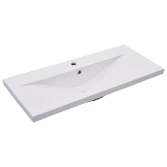 Berkfield Home Built-in Basin 91x39.5x18.5 cm Ceramic White