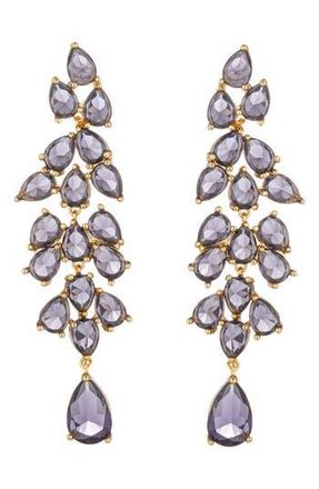 Eye Candy Los Angeles Alice Purple Cubic Zirconia Drop Earrings at Nordstrom Rack