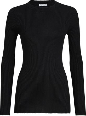 Brunello Cucinelli Cashmere and silk Sparkling sweater in Black at Nordstrom, Size Xx-Small Eu