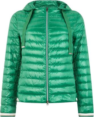 Herno Gewatteerde jas met capuchon en rits - Dames - Winterjassen - Groen - XL - Jassen