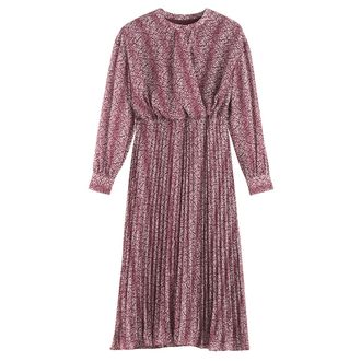 La Redoute Collections Lange pliss&eacute;jurk met grafische print
