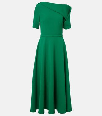 SAFiYAA Stephanie draped cr&ecirc;pe cocktail dress