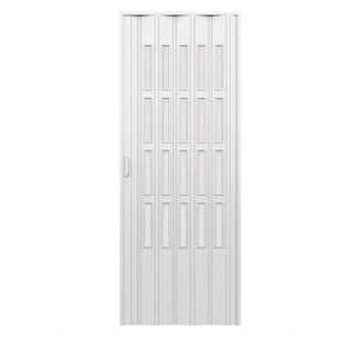 Pinto Porta A Soffietto Da Interno In Kit Con Vetri In Pvc Mod. Sonia Bianca 82x210 Cm