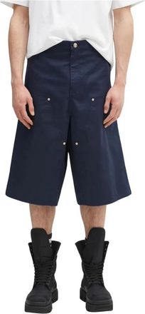 Wales Bonner Kingston Shorts - Heren - Korte Broeken - Blauw - L - Katoen - Korte Broeken