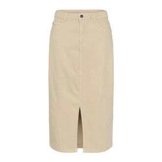 Kaffe Dames, Rokken, Beige, Maat: S Denim