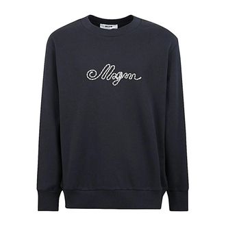 Msgm Sweatshirts, female, Black, Size: XL Felpa