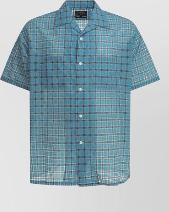 Beams Plus nylon plaid casual shirt