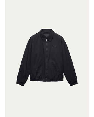Prada Mens Cotton Poplin Zip-Front Jacket