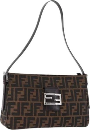 Fendi Pre-owned Zucca Canvas Shoulder Bag - Dames - Vintage Schoudertas - Bruin - ONE Size - Vintage