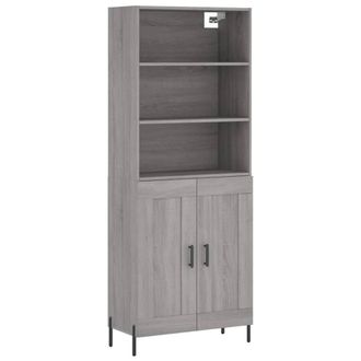 Berkfield Home Highboard Grey Sonoma 69.5x34x180 cm Engineered Wood