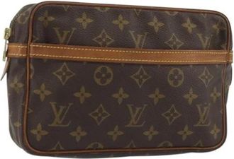 Louis Vuitton Pre-owned Compiegne 23 Clutch Bag - Dames - Vintage Clutch - Bruin - ONE Size - Vintage