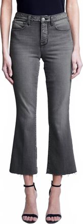 L'agence Kendra Crop Flare Jean In Misty Grey