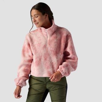 Stoic Printed Mid Pile Fleece 1/4 Zip Pullover - Womens in Pink Cloud Prink at Nordstrom, Size Large