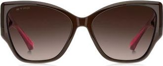 Etro 59mm Gradient Cat Eye Sunglasses in Brown Pink/brown Sf at Nordstrom