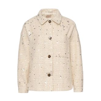 Marella Emme Jacket - female - Marella - Tweed Jackets - Beige - XL - Jackets