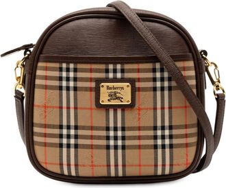 Burberry Pre-owned Burberry Haymarket Check Canvas Crossbody UGY597GCAOKAOSDY