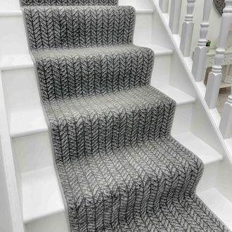 Runrug Stair Runner Carpet for Staircases - Soft & Comfy, 9mm - Empire in Light Grey | Size: 60 cm x 570 cm