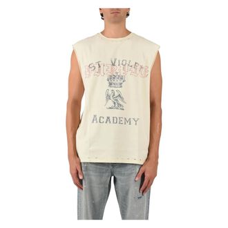 Purple St. Violet Crystals Tank Top - - Tops - Uomo - Bianco - S