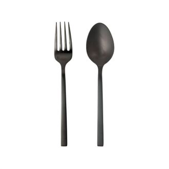 Fortessa Arezzo Brushed Serving - Set Of 2 In Black