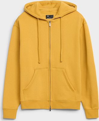 Le 31 Mens Brushed-interior zip-up hoodie