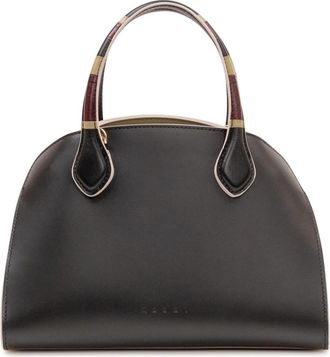 Marni Overlap Small - Dames - Handtassen - Zwart - ONE Size - Leer - Tassen