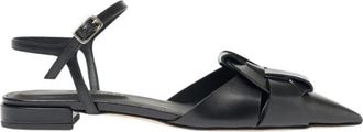 Scarosso Amanda - Dames - Ballerinas - Zwart - 39 EU - Leer - Schoenen