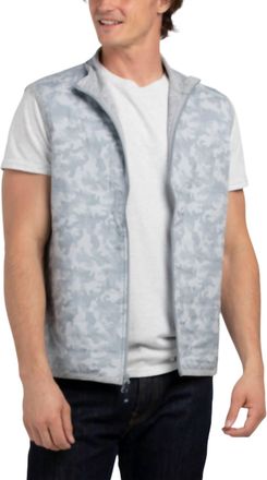 Southern Tide Abercorn Camo Print Performance Vest In Gravel Grey