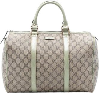 Gucci Pre-owned Handbags, female, Beige, Size: ONE SIZE Pre-owned Boston Bag